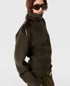 Stella Mccartney Snake Panel Turtleneck Jumper In Green