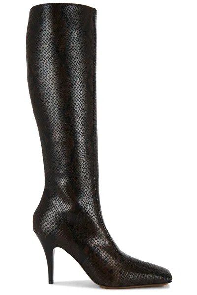 Stella Mccartney Snake Print Alter Mat Boot In Brown