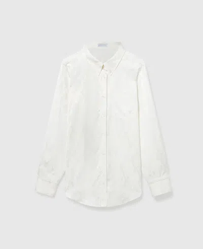 Stella Mccartney Snake Print Long-sleeve Shirt In White
