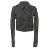 Stella Mccartney Snake Print Moto Jacket In Black Cotton In Black