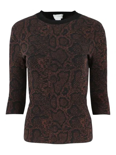 STELLA MCCARTNEY SNAKE-PRINT QUARTER-SLEEVE T-SHIRT