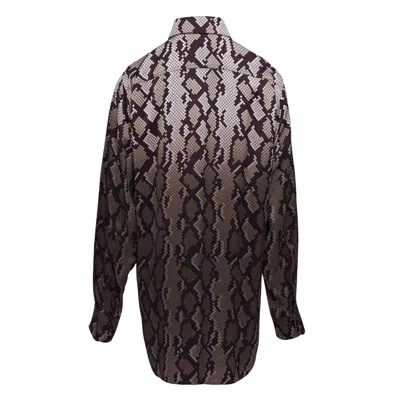 Stella Mccartney Snake Print Satin Shirt In Animal Print