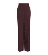 Stella Mccartney Snake Print Wide-leg Trousers In Burgundy
