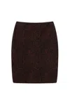 Stella Mccartney Textured Snakeskin Jacquard Wool Blend Midi Skirt
