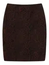 Stella Mccartney Snakeskin-print Pencil Midi Skirt In Brown