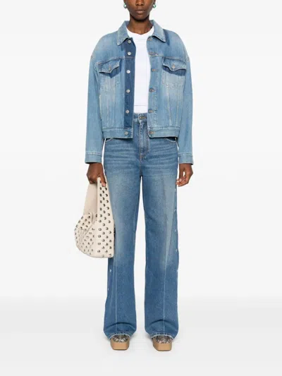 Stella Mccartney Snap Blue Denim Loose Jeans