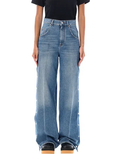 Stella Mccartney Snap Denim In Vintage Blue
