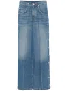 Stella Mccartney Popper-studded Bootcut Denim Jeans In Vintage Blue Denim