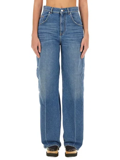 Stella Mccartney Snap Stud-embellished Jeans In Blue
