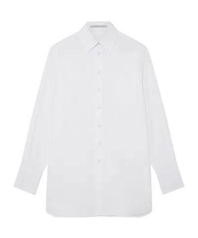 Stella Mccartney Snapped Curved Hem Shirt In White