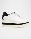 Stella Mccartney Sneak-elyse 80mm Vegan Leather Platform Sneakers In White