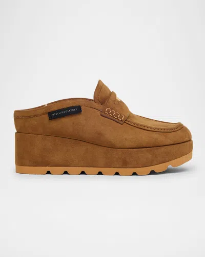 Stella Mccartney Sneak-elyse Alter Suede Mules