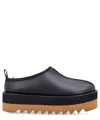 Stella Mccartney 'sneak-elyse' Black Mules With Open Rear