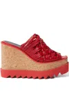 Stella Mccartney Sneakelyse Vegan Woven Platform Mule Sandals In Brown