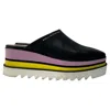 Stella Mccartney Sneak Elyse Platform Mules In Multicolor Leather In Multi