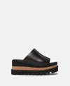 Stella Mccartney Sneak-elyse Platform Sandals In Ebony Black