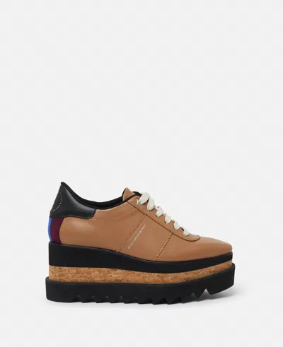 Stella Mccartney Sneak-elyse Platform Sneakers In Brandy