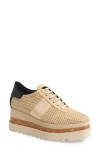 Stella Mccartney Sneakelyse Vegan Colorblock Platform Sneakers In Dust