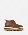 Stella Mccartney Brown Lace Up Boots In Tortoiseshell Brown