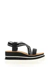 Stella Mccartney Womens Criss-cross Knit Platform Sandals