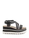 Stella Mccartney Womens Criss-cross Knit Platform Sandals