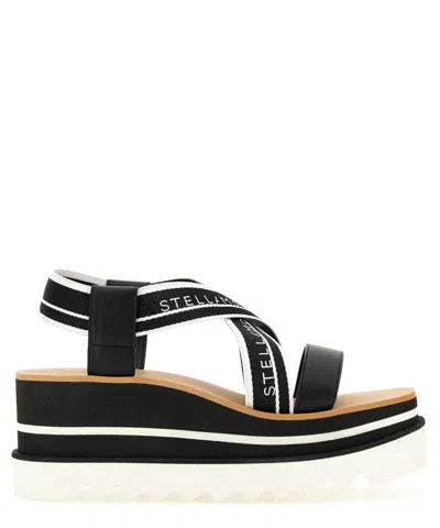 Stella Mccartney Sneak-elyse Wedges In Black