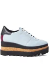 Stella Mccartney "sneak Elyse" Wedge Sneaker In Blue