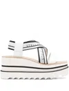 Stella Mccartney Sneak-elyse Striped Platform Sandals Shoes