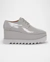 Stella Mccartney Sneak-elyse Toothed-sole Platform Sneakers In Gray