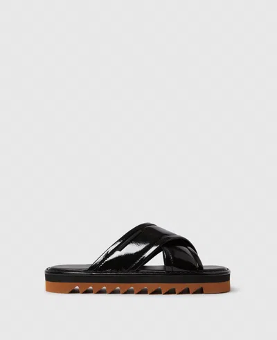 Stella Mccartney Black Sneak-elyse Twisted Sandals In 1000 Black