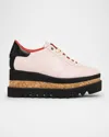 Stella Mccartney Sneak-elyse Vegan Leather Wedge Sneakers