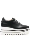Stella Mccartney Sneakelyse Vegan Logo Platform Loafers In Black