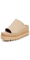 Stella Mccartney Sneakelyse Alter Suede Platform Sandals Desert
