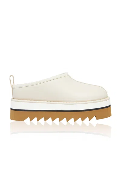 Stella Mccartney Sneakelyse Eco-leather Slippers In White