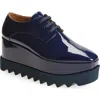 Stella Mccartney Sneakelyse Patent Platform Sneaker In Blue