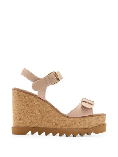 Stella Mccartney Sneak-elyse Platform Sandals In Neutral