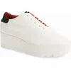 Stella Mccartney Elevated Round Toe Platform Sneakers In White