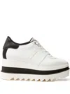 Stella Mccartney 80mm Sneak-elyse Two-tone Platform Sneakers In White
