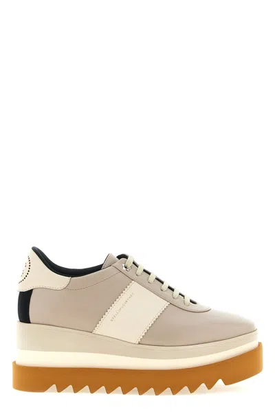 Stella Mccartney Elyse Lace Up Sneakers Chunky Sole In Neutral