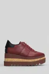 Stella Mccartney Sneakelyse Sneakers In Bordeaux Polyuretan In Burgundy