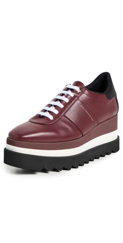 Stella Mccartney Sneakelyse Soft Grainy Alter Mat With Micro Outsole Sneakers Burgundy
