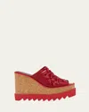 Stella Mccartney Sneakelyse Vegan Woven Platform Mule Sandals In Brown