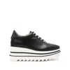 Stella Mccartney Sneakelyse Vegan Logo Platform Loafers In Black