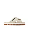 Stella Mccartney Logo-patch Slides In Beige