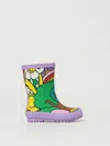 Stella Mccartney Happy-print Rain Boots In Green