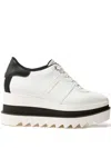 Stella Mccartney Sneak-elyse 80mm Vegan Leather Platform Sneakers In White