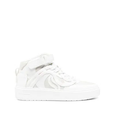 Stella Mccartney Logo Patch Faux Leather Sneakers In White