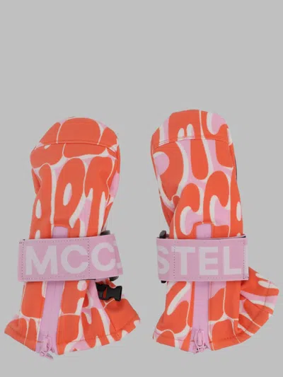 Stella Mccartney Snow Gloves In Orange
