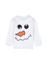Stella Mccartney White Sweatshirt For Baby Boy With Snowman In White