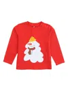 Stella Mccartney Snowman-print Long-sleeve T-shirt In Red